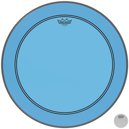 Powerstroke® P3 Bass Colortone™ Blue - Remo Powerstroke P3 Colortone Bass Drum Head (535x535)