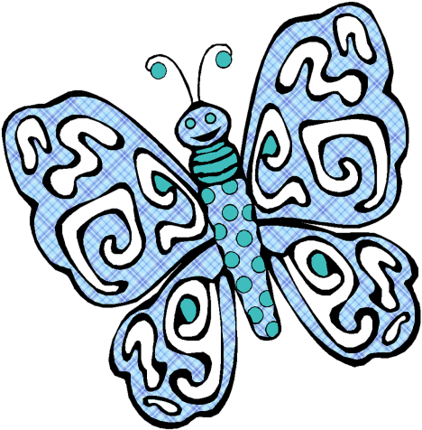 Background,spring - Butterfly Coloring Pages (500x496)