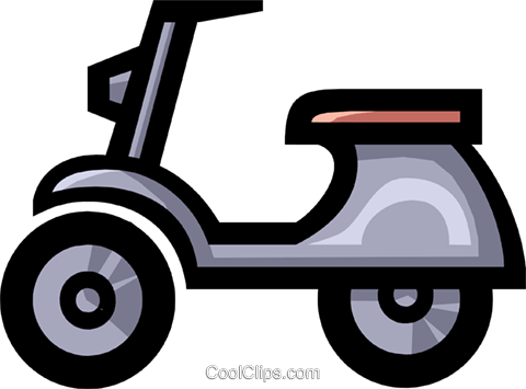 Symbol Of A Motor Scooter Royalty Free Vector Clip - Clip Art (480x355)