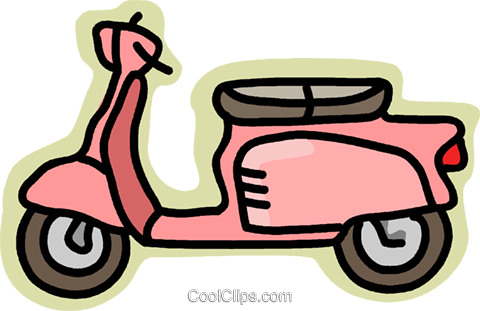 Transportation, Motor Scooter Royalty Free Vector Clip - Clip Art (480x311)