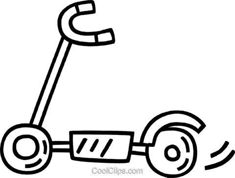 Scooter Royalty Free Vector Clip Art Illustration - Scooter Royalty Free Vector Clip Art Illustration (480x364)