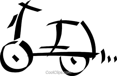 Scooter Royalty Free Vector Clip Art Illustration - Scooter Royalty Free Vector Clip Art Illustration (480x311)