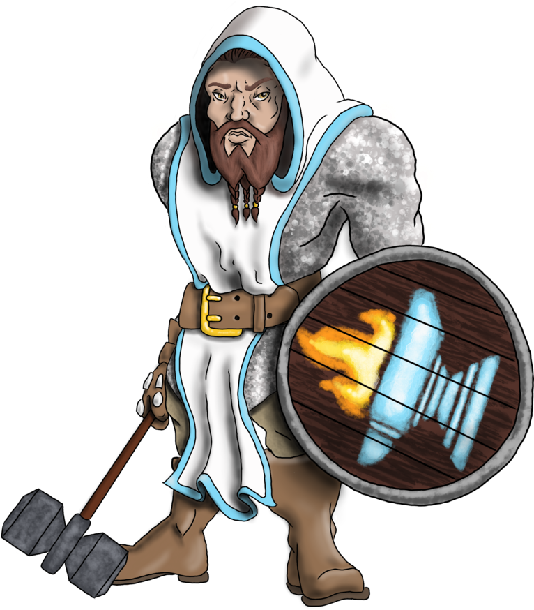 D Dwarven Cleric By - Drawing (772x1034)