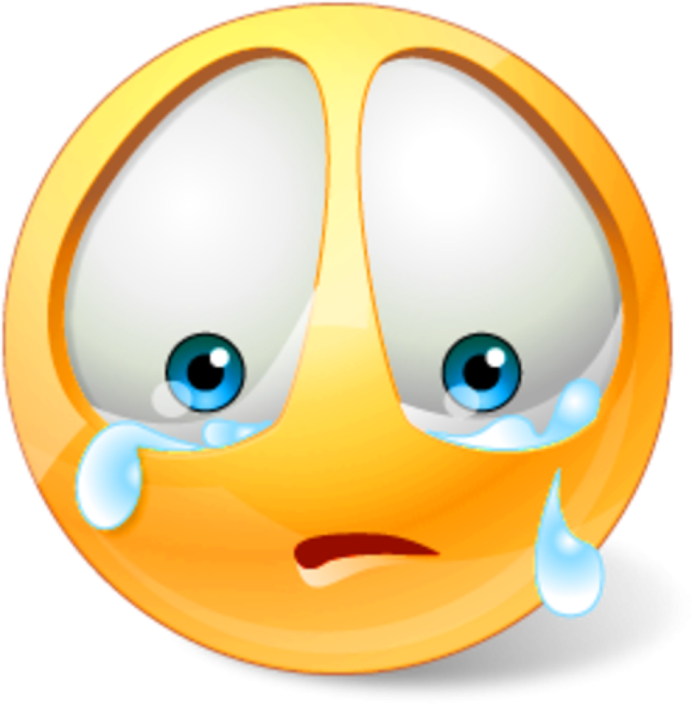 Crying Face Clipart 19 Crying Png Black And White Library - Verdrietig Smiley (1024x1024)