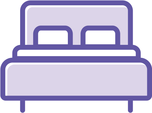 Bed, Double Bed, Furniture Icon - Bed (512x511)