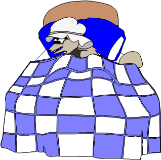 Wolf Clipart Bed - Grand Mere Du Petit Chaperon Rouge (353x352)