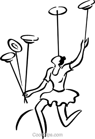 Circus Act Royalty Free Vector Clip Art Illustration - Illustration (329x480)