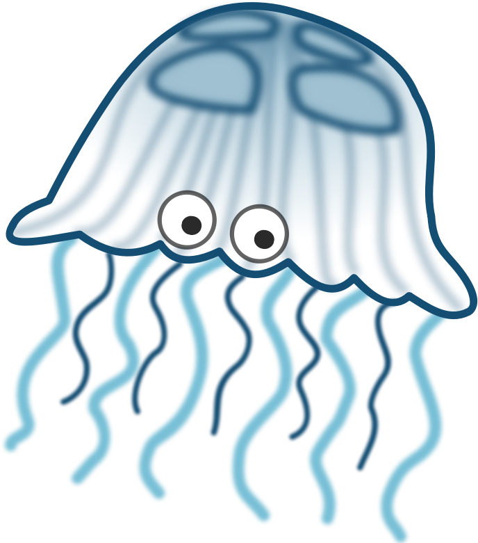 Cartoon Jellyfish Clipart - Jellyfish Clipart (688x781)