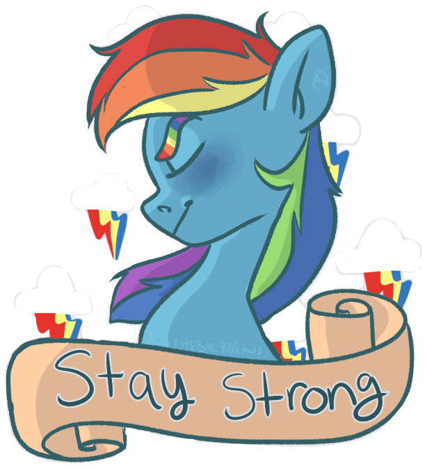 Thebirbdraws, Old Banner, Pegasus, Pony, Positive Ponies, - Cartoon (900x900)