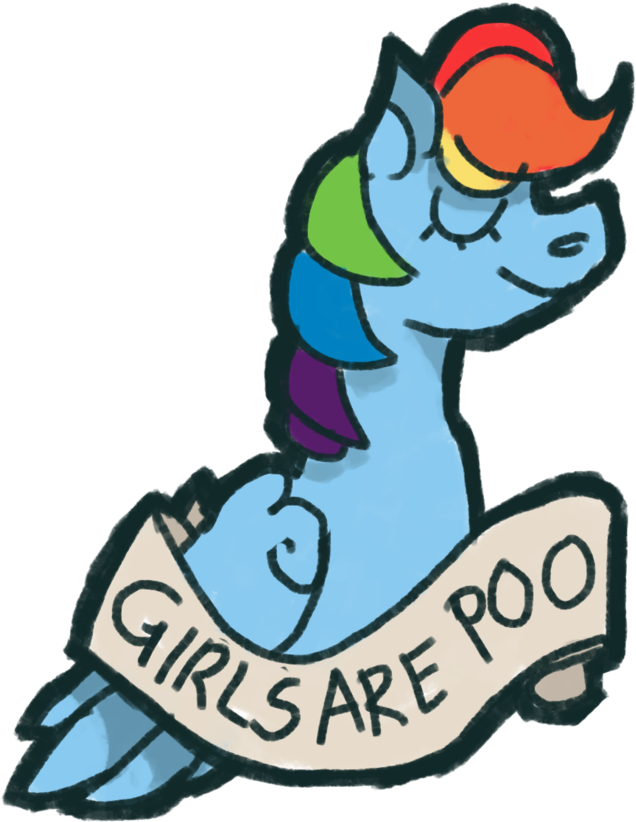 Weepysheep, Mouthpiece, Old Banner, Rainbow Dash, Rude - Cartoon (805x1024)