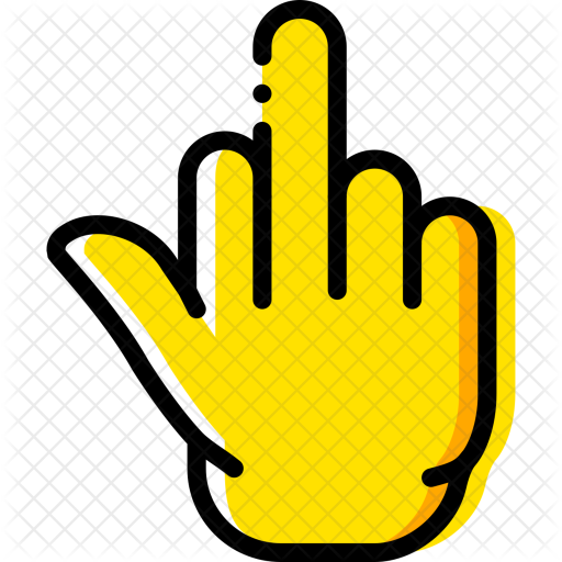 User Interface Gesture Icons - Middle Finger Logo Transparent (512x512)