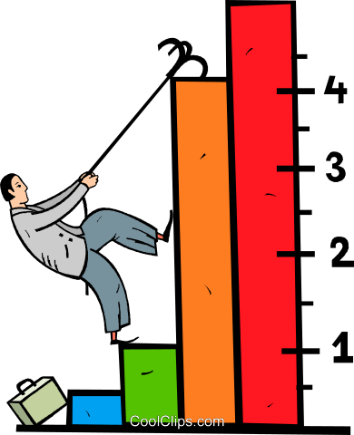 Businessman Climbing The Stock Market Royalty Free - Incompetence Competence (390x480)