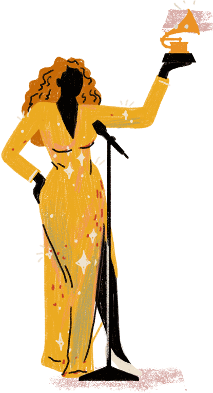 But Her Grammy-night Triumph Did Little To Remedy The - Illustration (427x764)