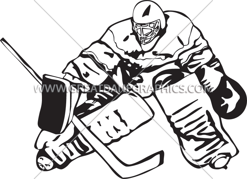 Goalie Clipart Huge - Hockey Player Transparent Background Goalie (825x598)