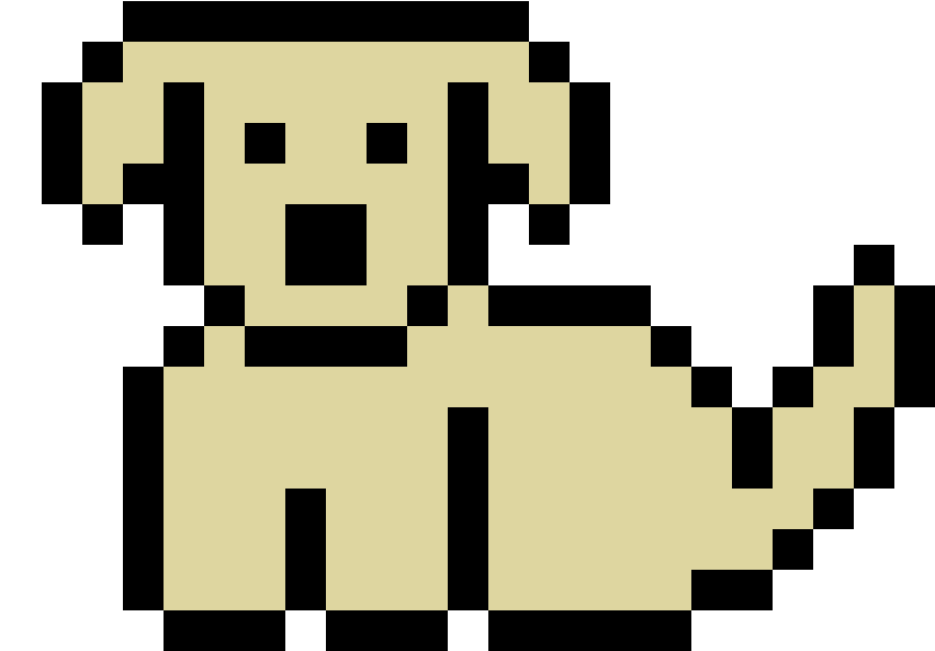 Golden Retriever - 8 Bit Ghost Png (1184x1184)
