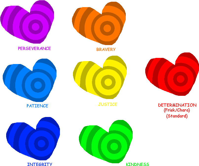 Drugtale Soul Colors By - Soul Undertale Hearts Colors (900x708)