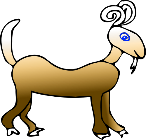 Vector - Ram Cartoon Animal (500x478)