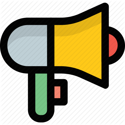 Banner Download Announcement Bullhorn Loudspeaker Icon - Megaphone (512x512)