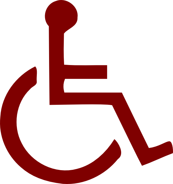 Pink Wheelchair Clipart (564x597)