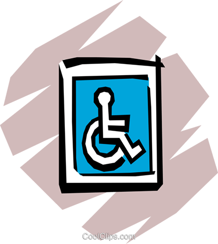 Handicap Parking Royalty Free Vector Clip Art Illustration - Handicap (430x480)