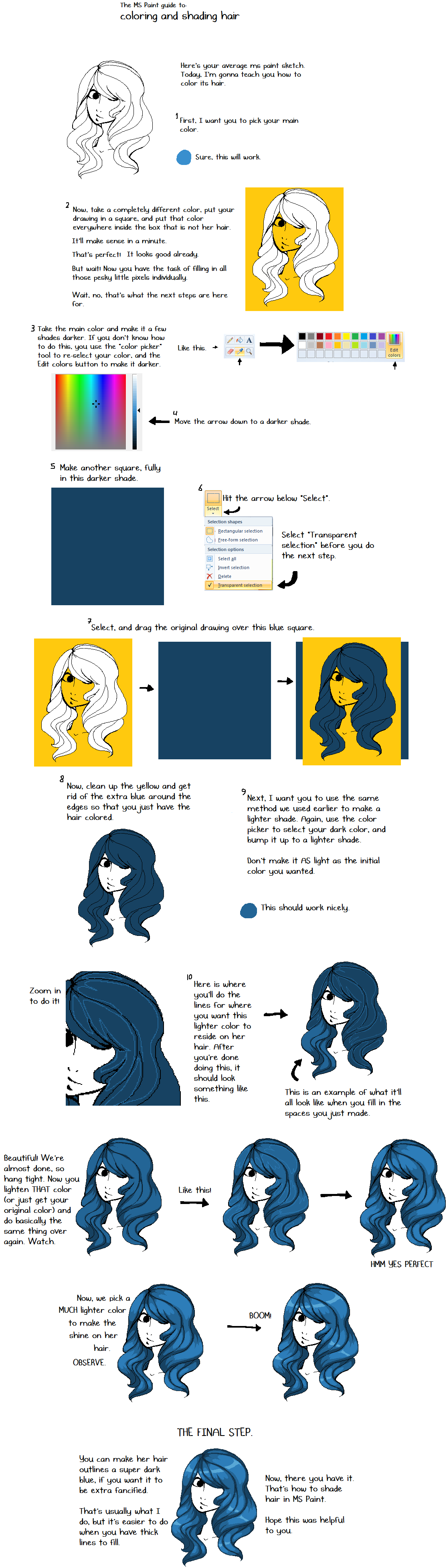 How To Shade Skin Digital Art - Anime (1160x3926)