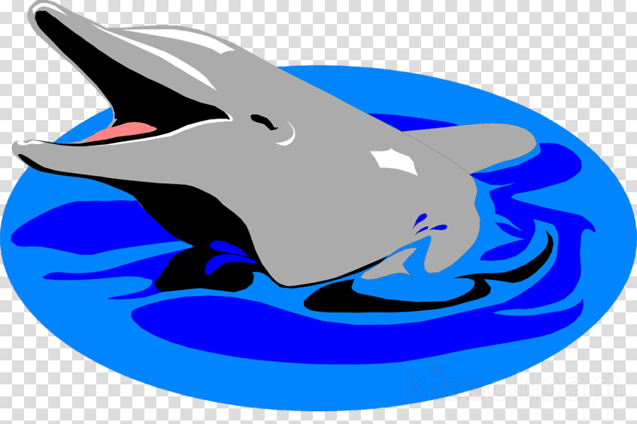 Dolphin In Water Clipart Dolphin Clip Art - Navy 5'x7'area Rug (900x600)