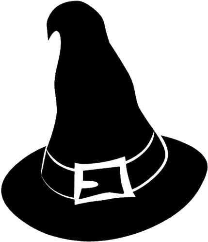 Halloween - 2x Stickany Wall Series Witch Hat Sticker (600x512)