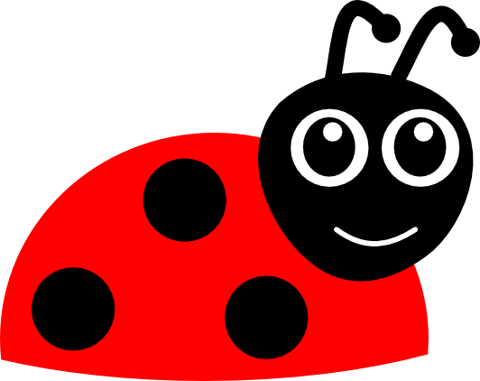 Net Clip Art Ladybug 10 Coloring Colouring Flower - Cartoon Ladybug (532x422)