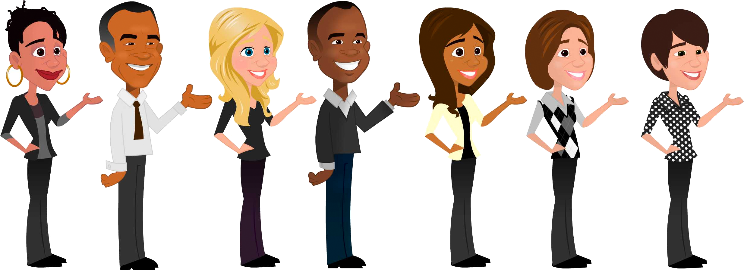 Workplace Diversity Clipart - People Of Different Backgrounds (2476x900)