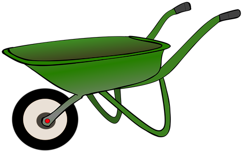 Wheelbarrow Cart Work Garden Transport Tro - El Arabası Çizimi (562x340)