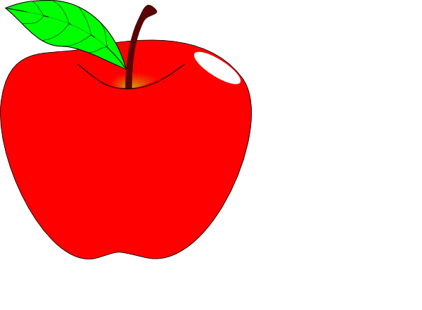 Teacher Apple Clipart Free - Apple Clipart Png (600x441)