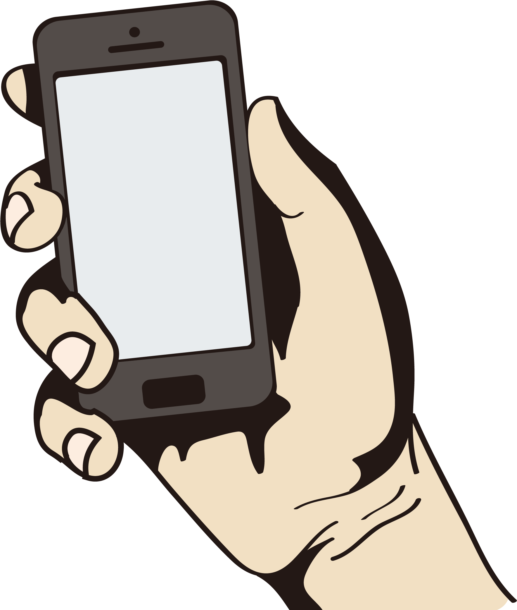 Mobile Phone Smartphone Mobile Device - Mano Con Telefono Vector (2100x2100)