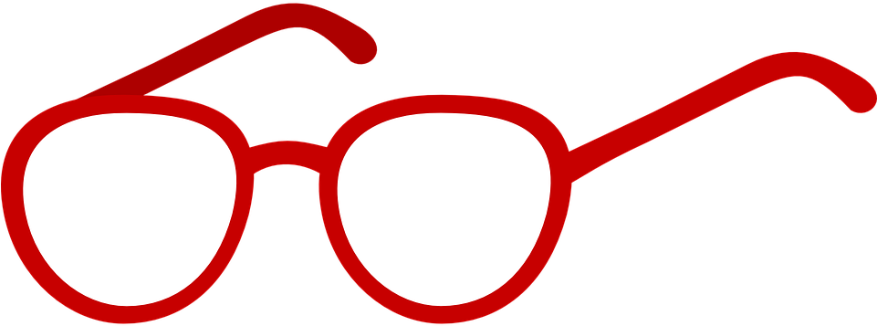 Brille Clipart Kostenlos - Red Glasses Clipart (960x480)