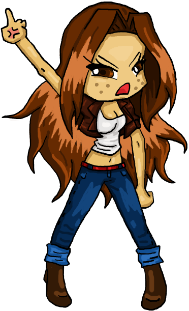 Flip Off By Lindsay711 On Deviantart - Cartoon Of Flipping The Bird (526x688)