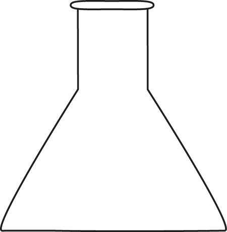 Black And White Beaker - Beaker Clipart Black Background (450x460)