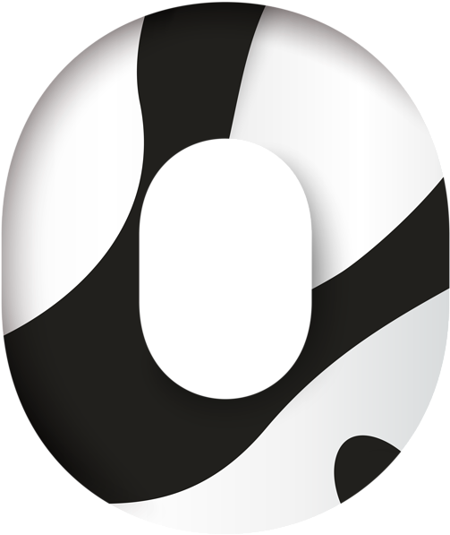Number Zero Black White Png Clip Art Imageu200b Gallery - Clip Art (511x600)