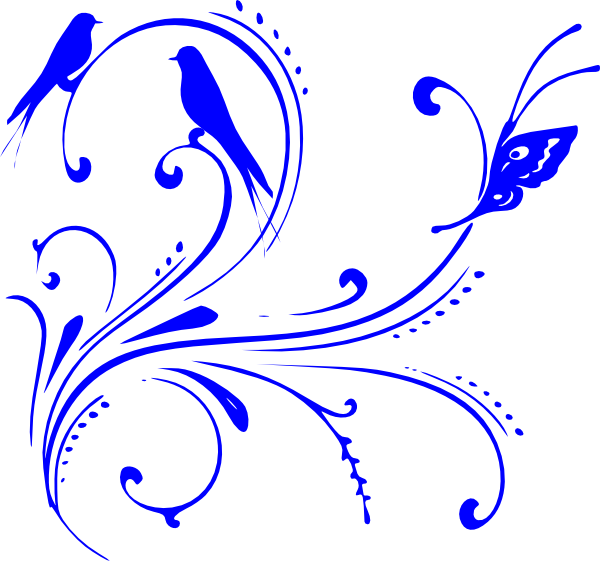 Royal Blue Flower Vector (600x561)