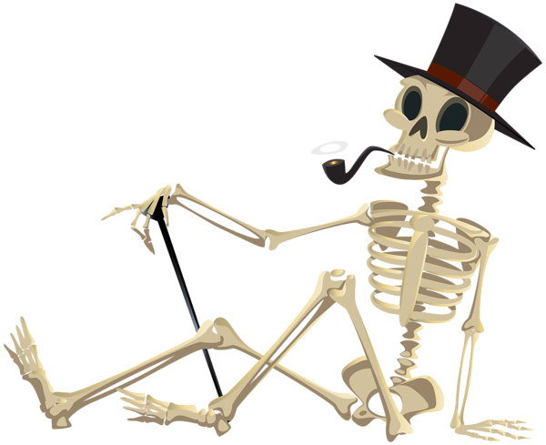 Halloween Skeleton Png Clip Art Image - Skeleton Png (600x489)