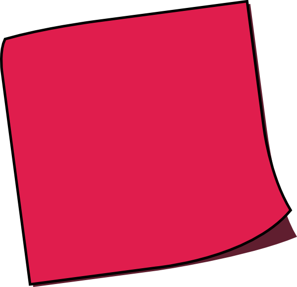Off Red Sticky Note Clip Art At Clker - Red Post It Note (600x580)