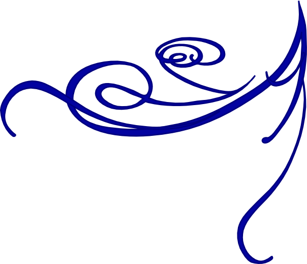 Corner Blue Clip Art At Clker - Red Swirl Design (600x515)