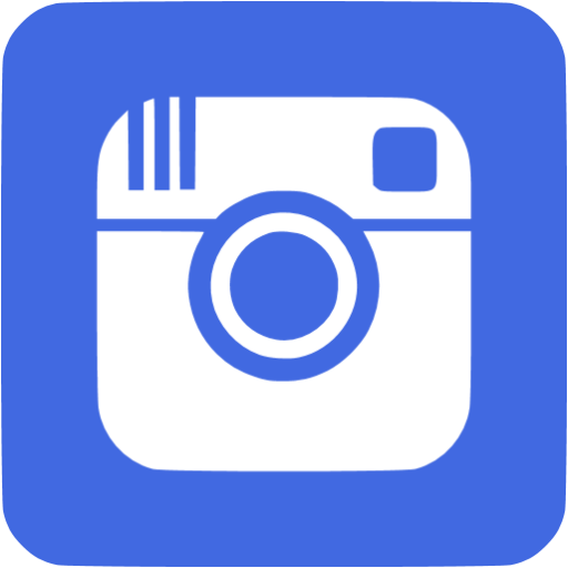 Instagramm Clipart Blue - Blue And White Instagram Icon (512x512)