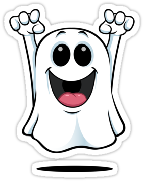 Ghost Clipart Funny Cartoon 1 - Cartoon Sticking Tongue Out (375x360)