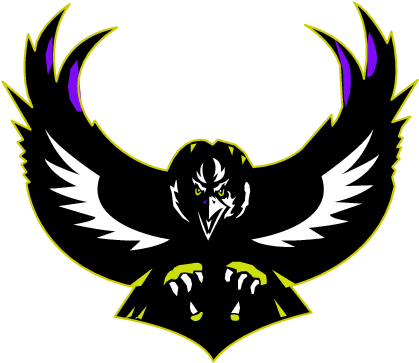 Pretty Raven Clipart Free Image Raven Mascot Clip Art - Auburn Riverside High School Logo (438x380)