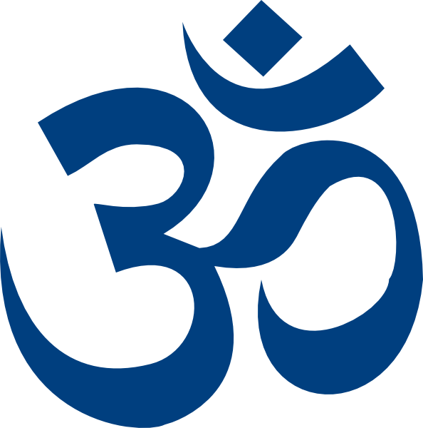 Om Symbol In Blue (594x600)