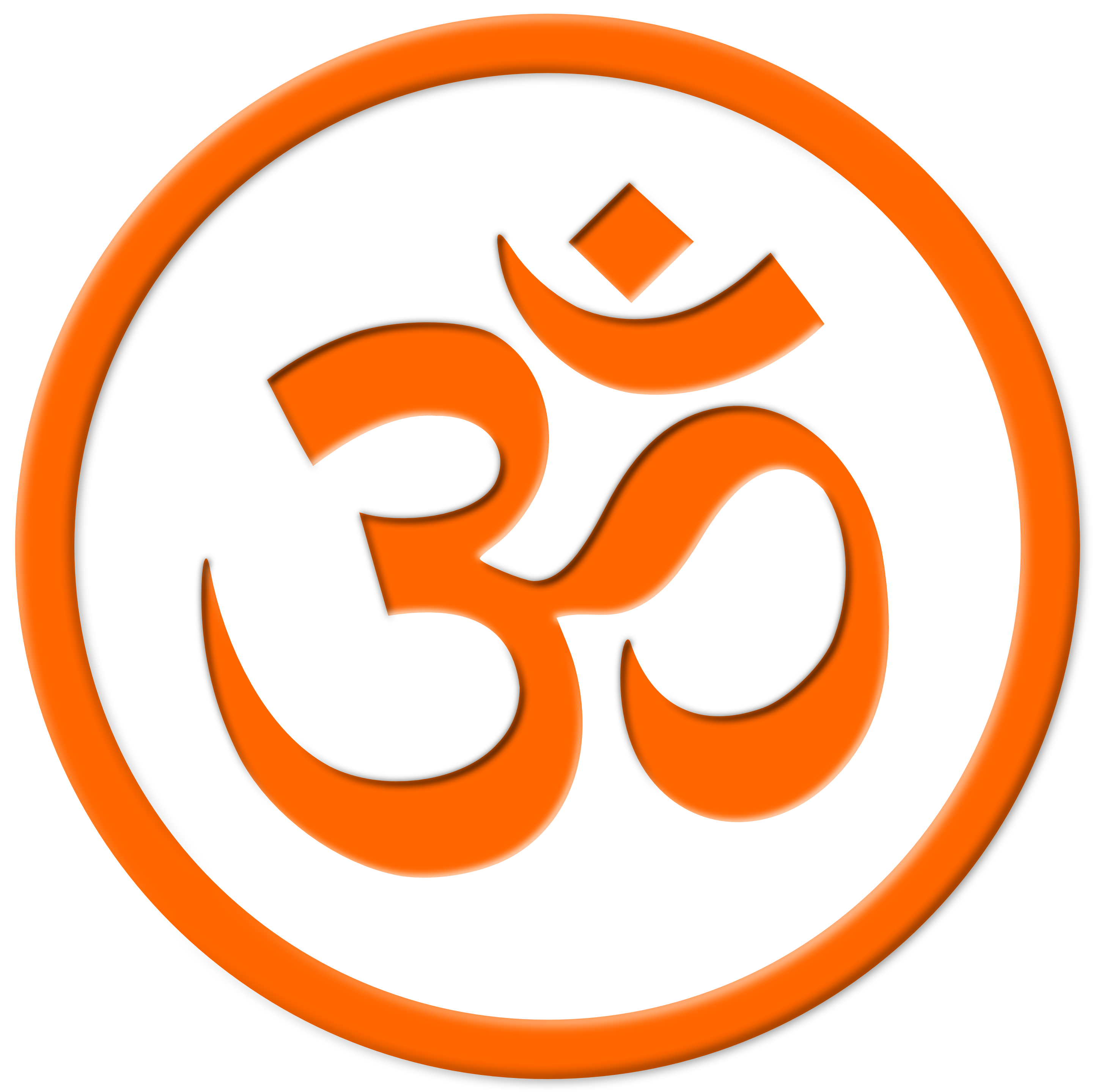 Om Simbolo Symbol 555px - Om Symbol In Circle (3333x3333)
