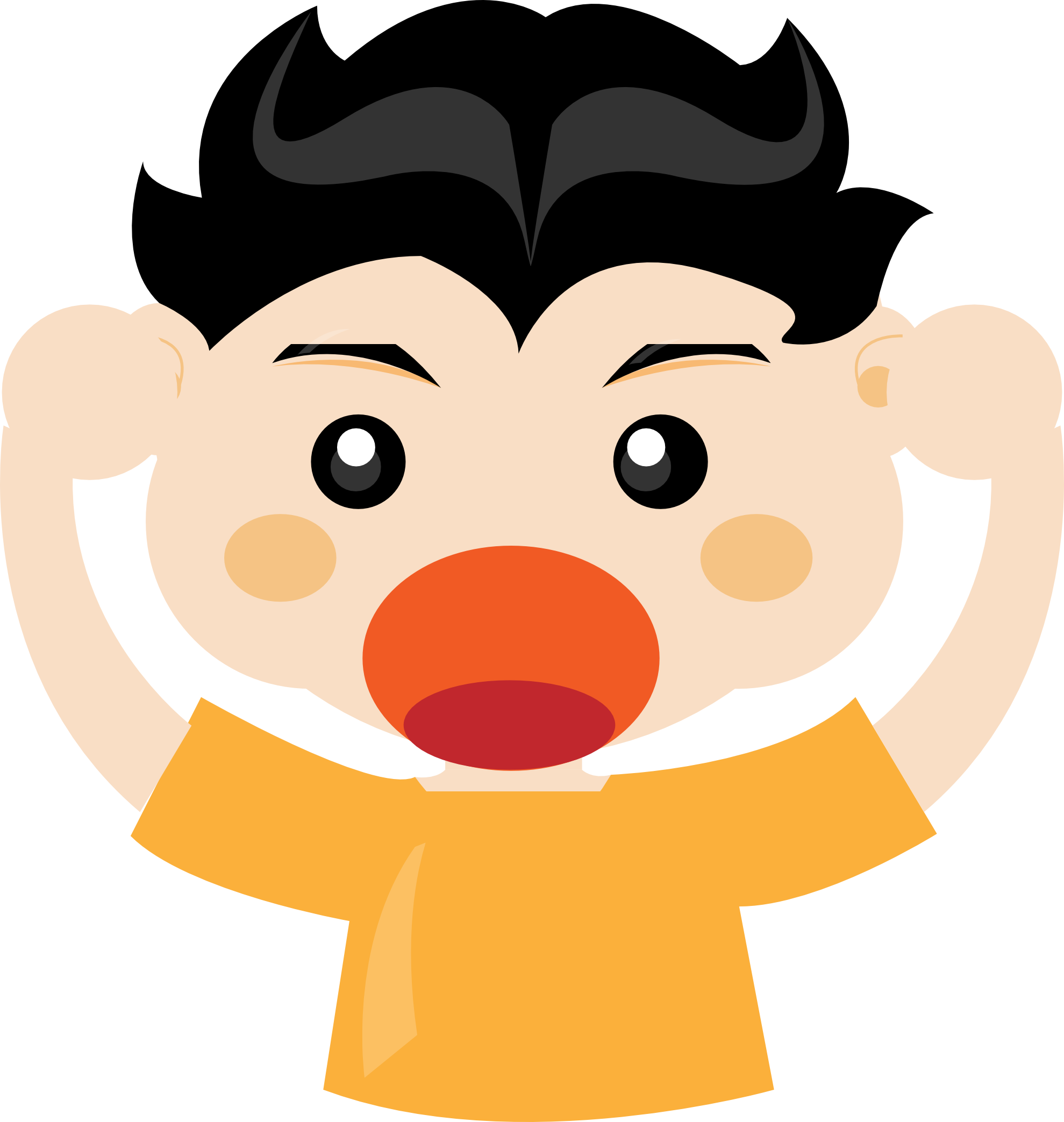Boy Shouting Clip Art - Child Shouting Clipart (1979x2087)