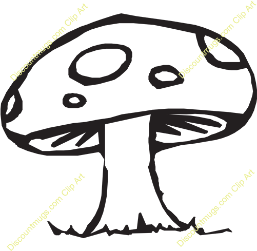 Clipart 10385 Mushroom Mugs T Shirts Picture Mouse - Mushroom Clip Art (500x500)