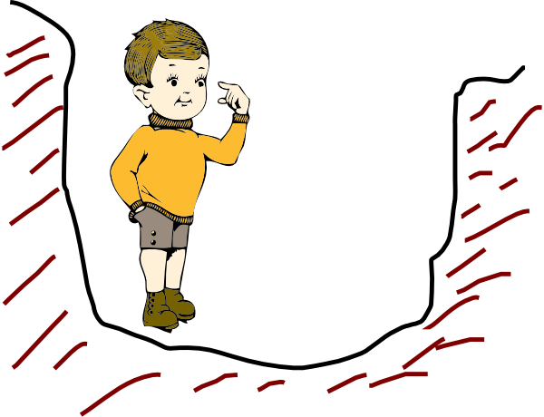 Boy In A Pit Clip Art - Girl Older Than Boy (600x460)