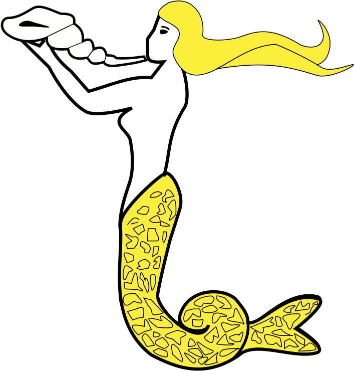 Sirène À La Conque - Sirene Blason (710x768)