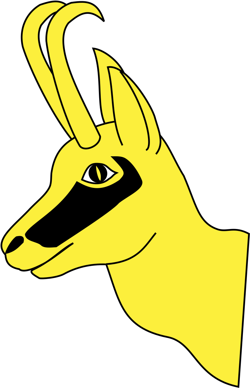 Open - Tete De Chamois Dessin (1000x1414)